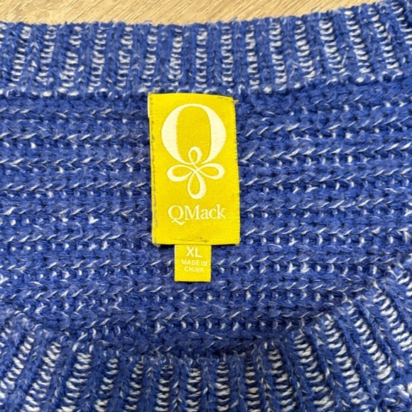 QMack Deep Blue Women's Crew Neck Sweater - Picture 3 of 3